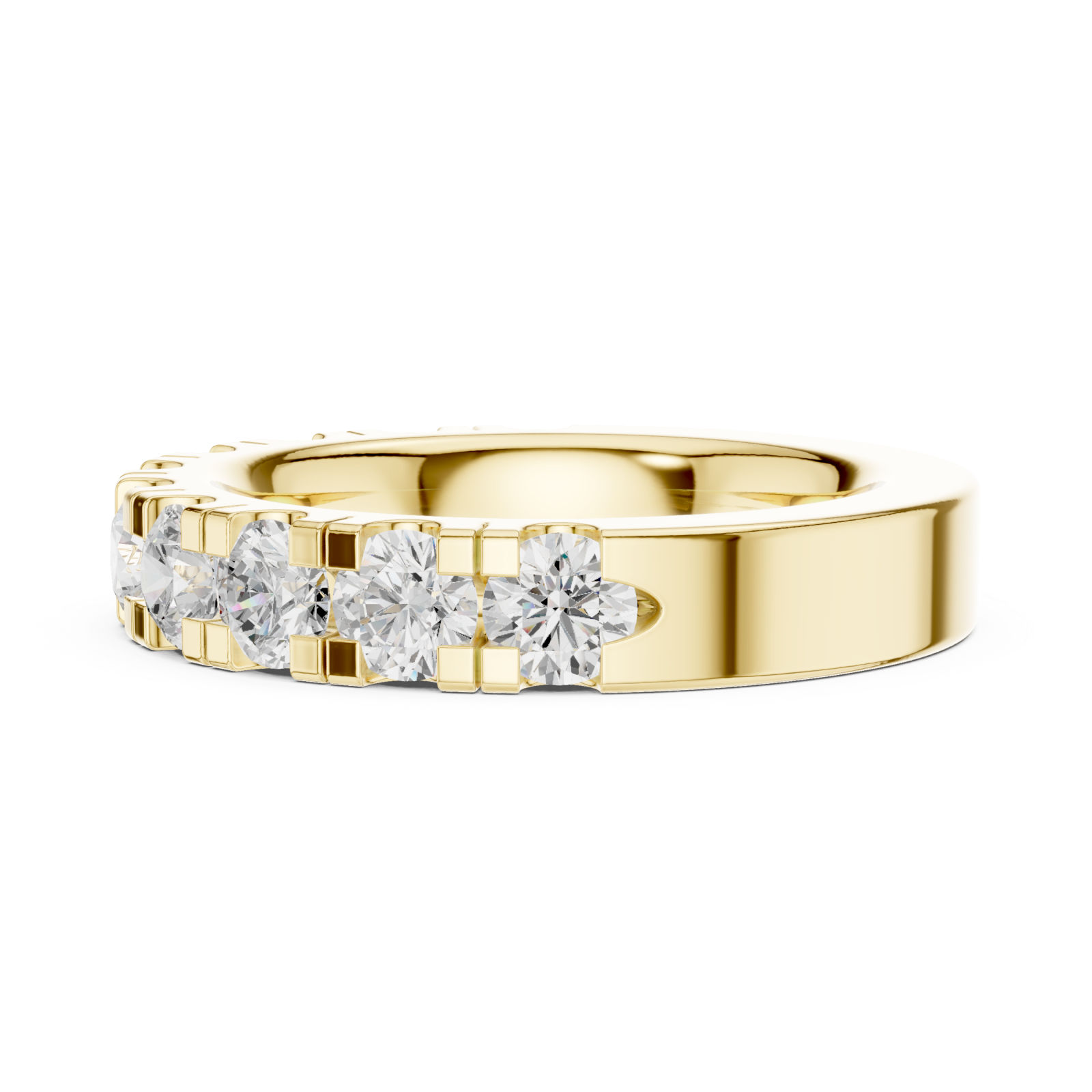  Gold Celestial Whisper Pavé Ring Side View