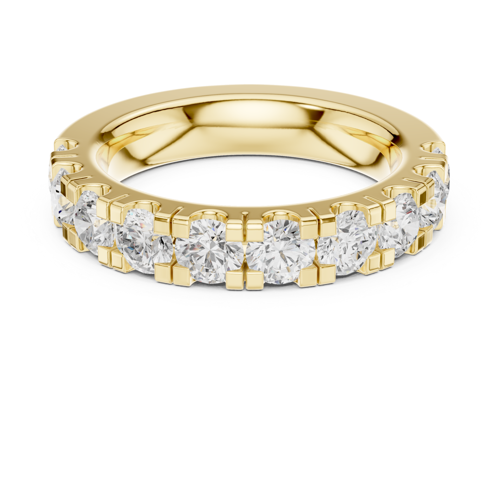  Gold Celestial Whisper Pavé Ring Front View