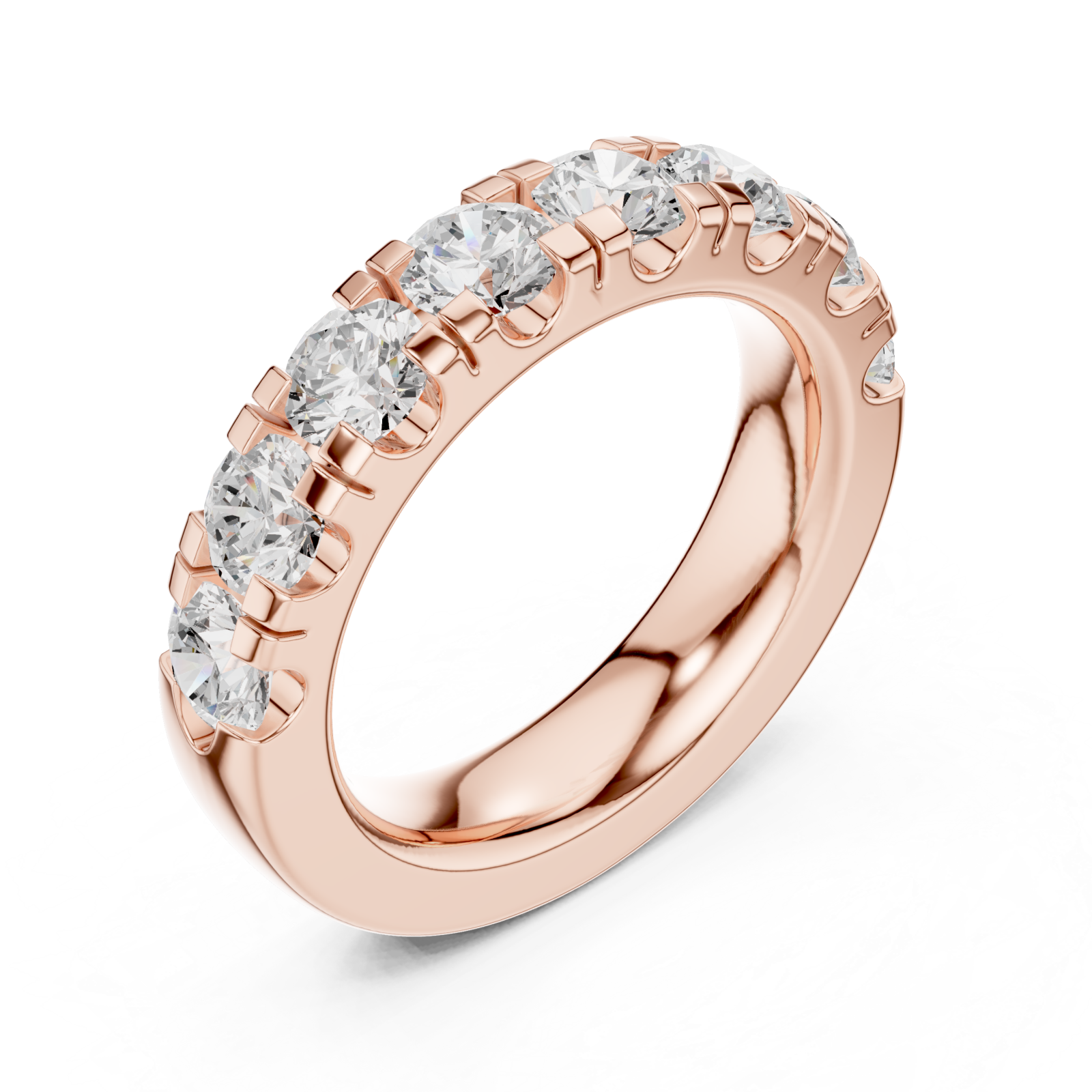  Rose Gold Radiance Flow Band Ring Right View