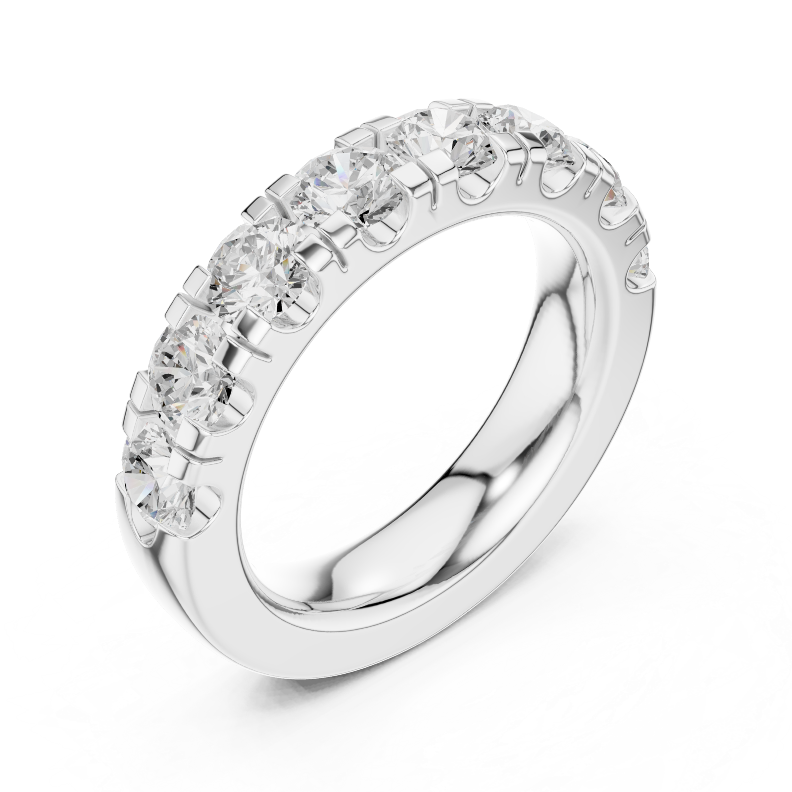  White Gold Radiance Flow Band Ring Right View