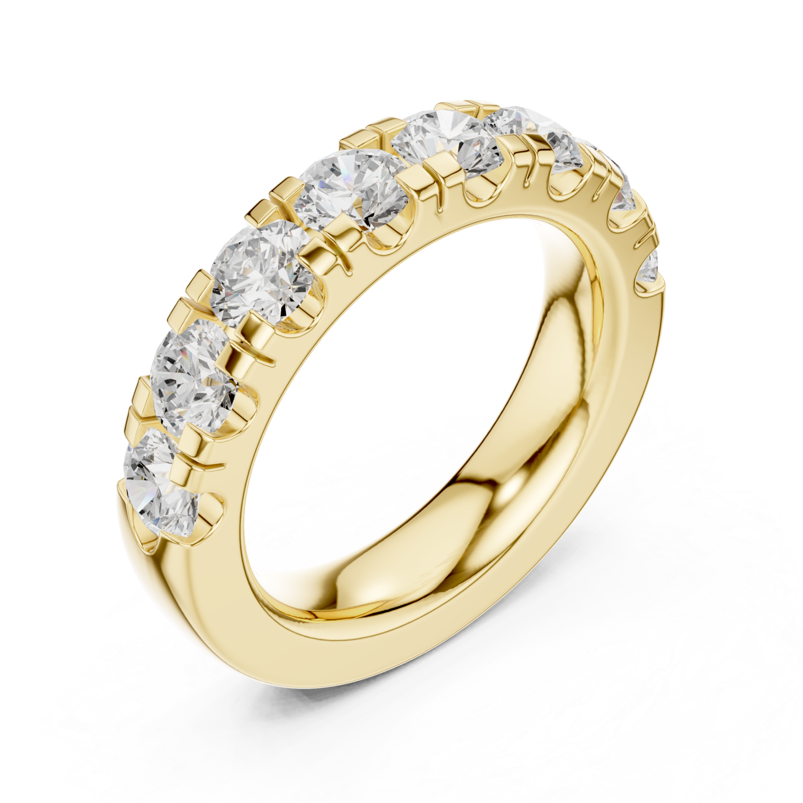 Gold Radiance Flow Band Ring Right View