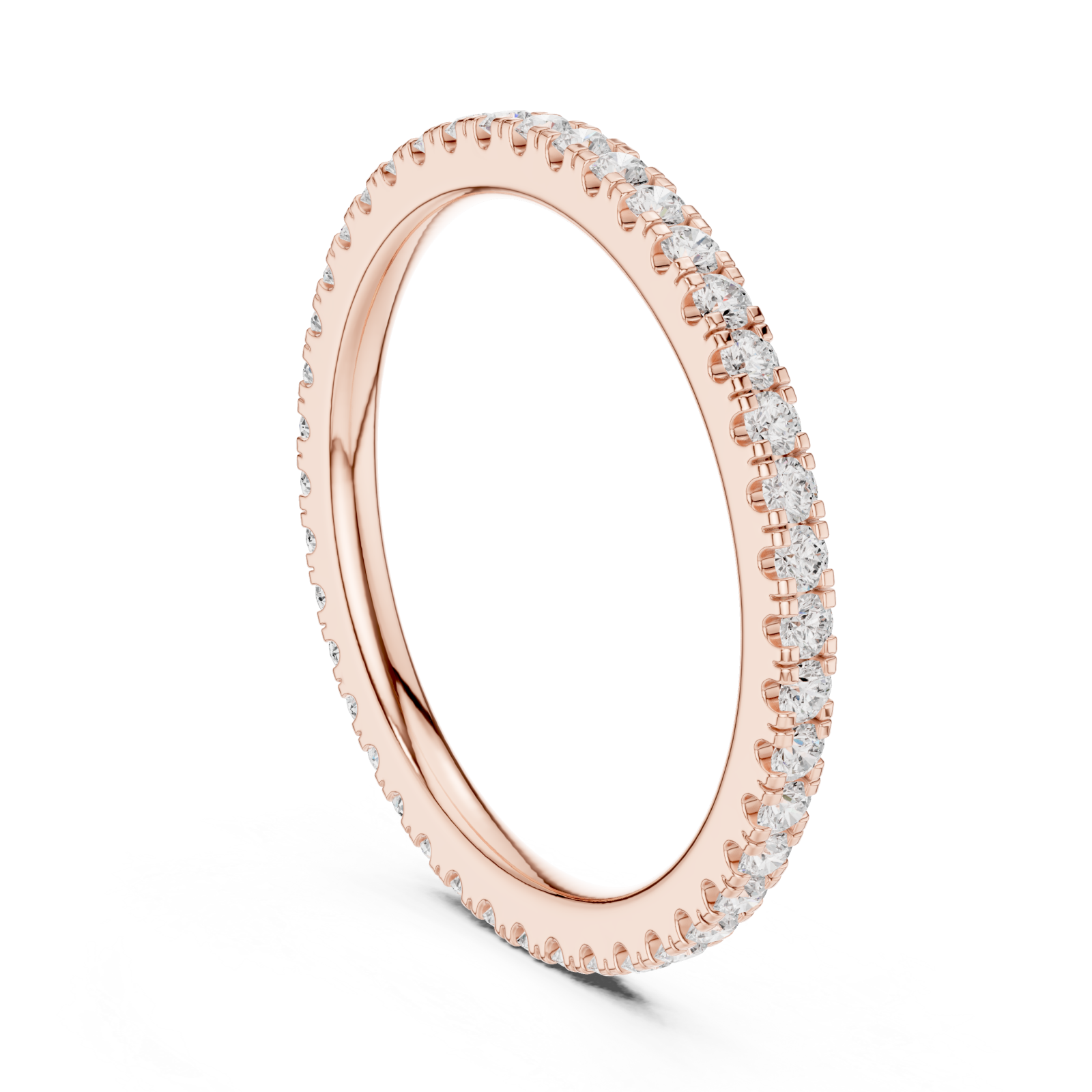  Rose Gold Enchanted Halo Eternity Ring Left View