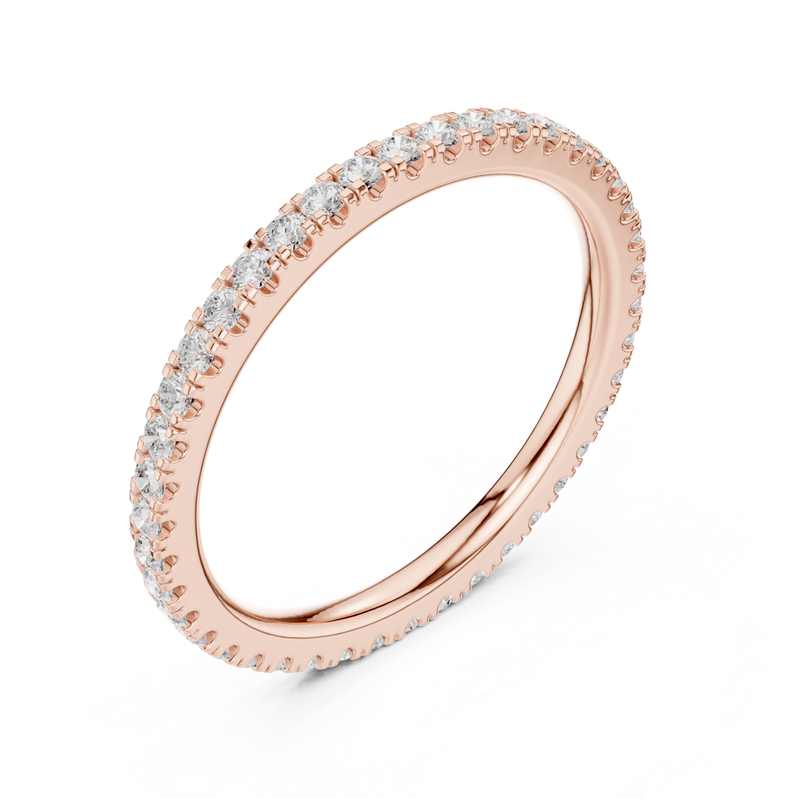  Rose Gold Enchanted Halo Eternity Ring Right View