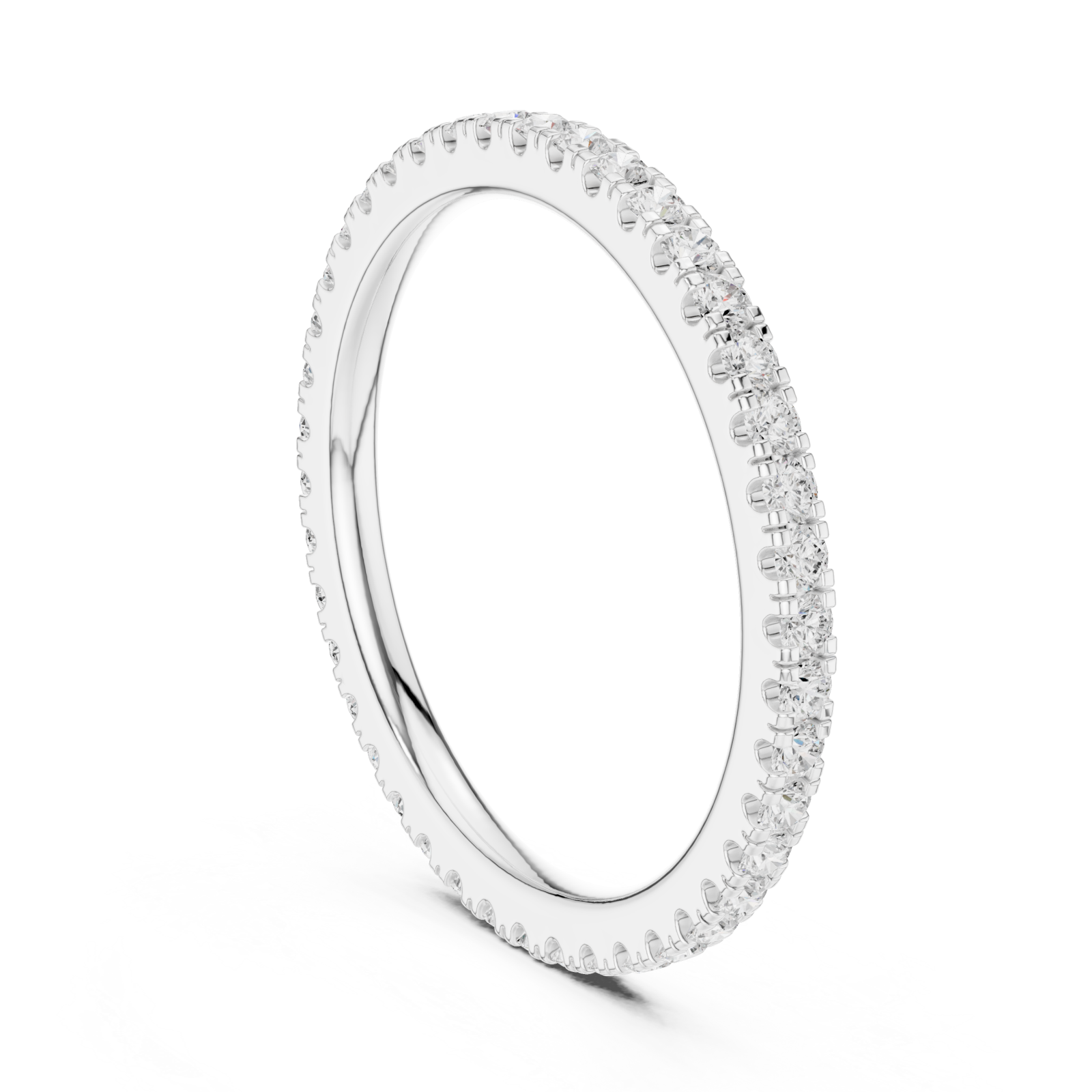  White Gold Enchanted Halo Eternity Ring Left View