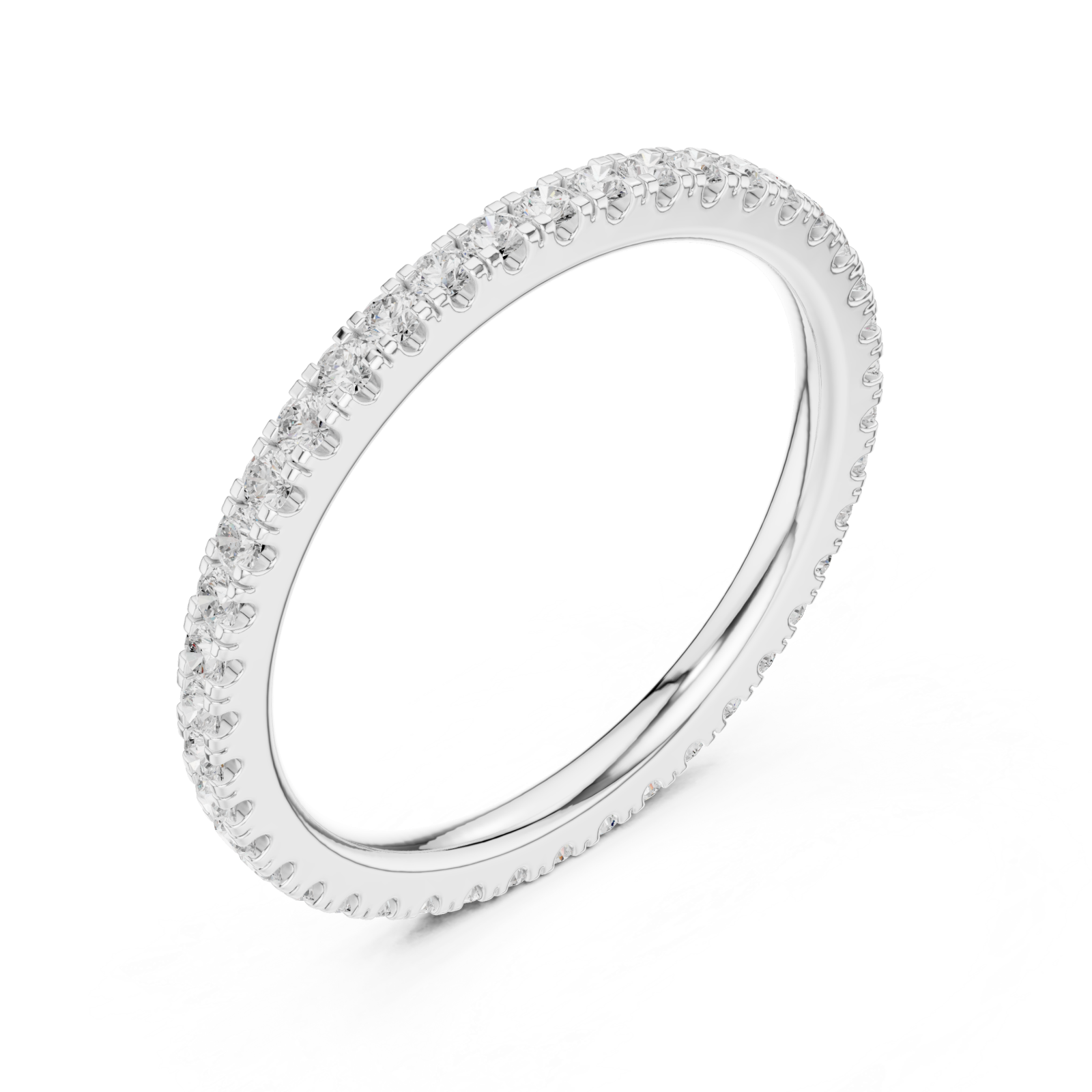  White Gold Enchanted Halo Eternity Ring Right View