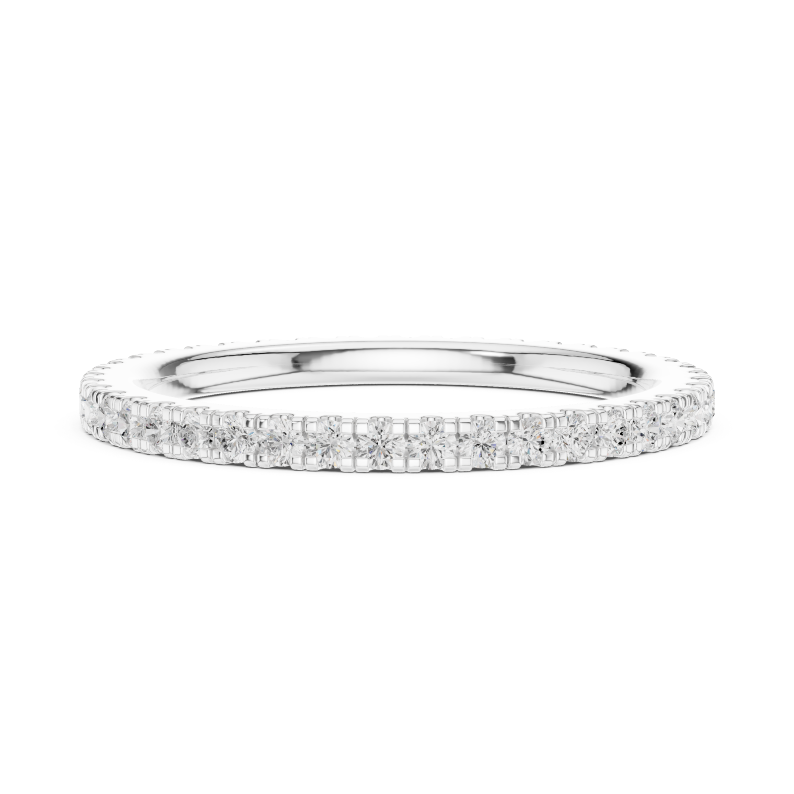  White Gold Enchanted Halo Eternity Ring Side View