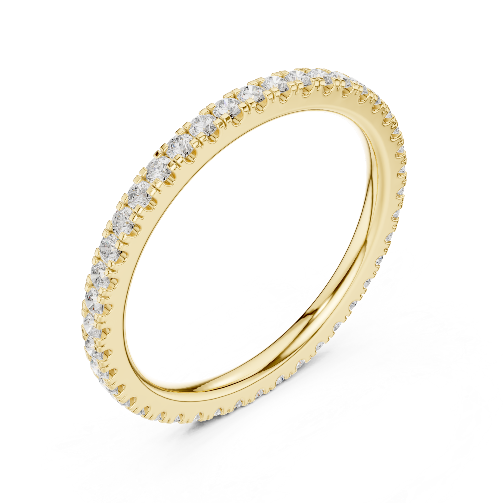 Gold Enchanted Halo Eternity Ring Right View