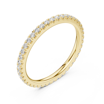 Gold Enchanted Halo Eternity Ring Right View