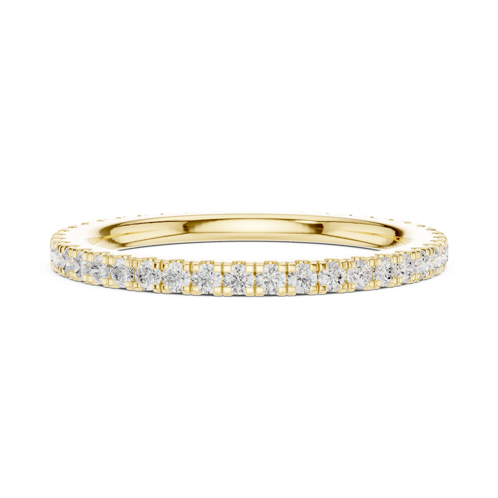  Gold Enchanted Halo Eternity Ring Side View
