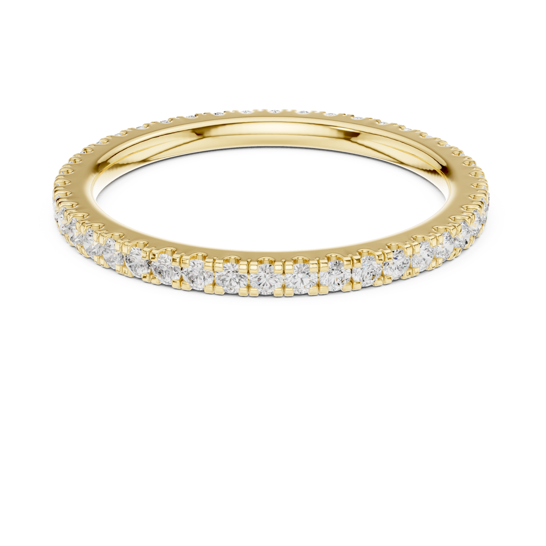 Gold Enchanted Halo Eternity Ring Right View