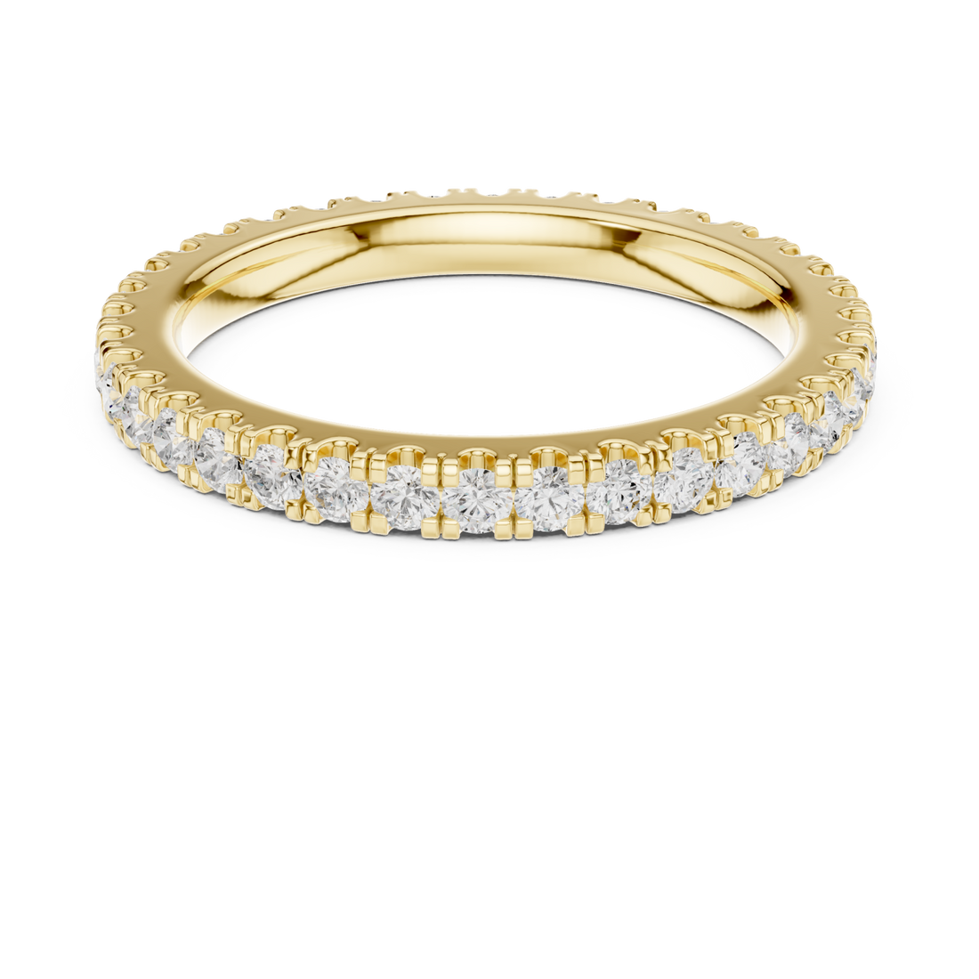 Gold Ember Light Classic Solitaire Band Ring Right View