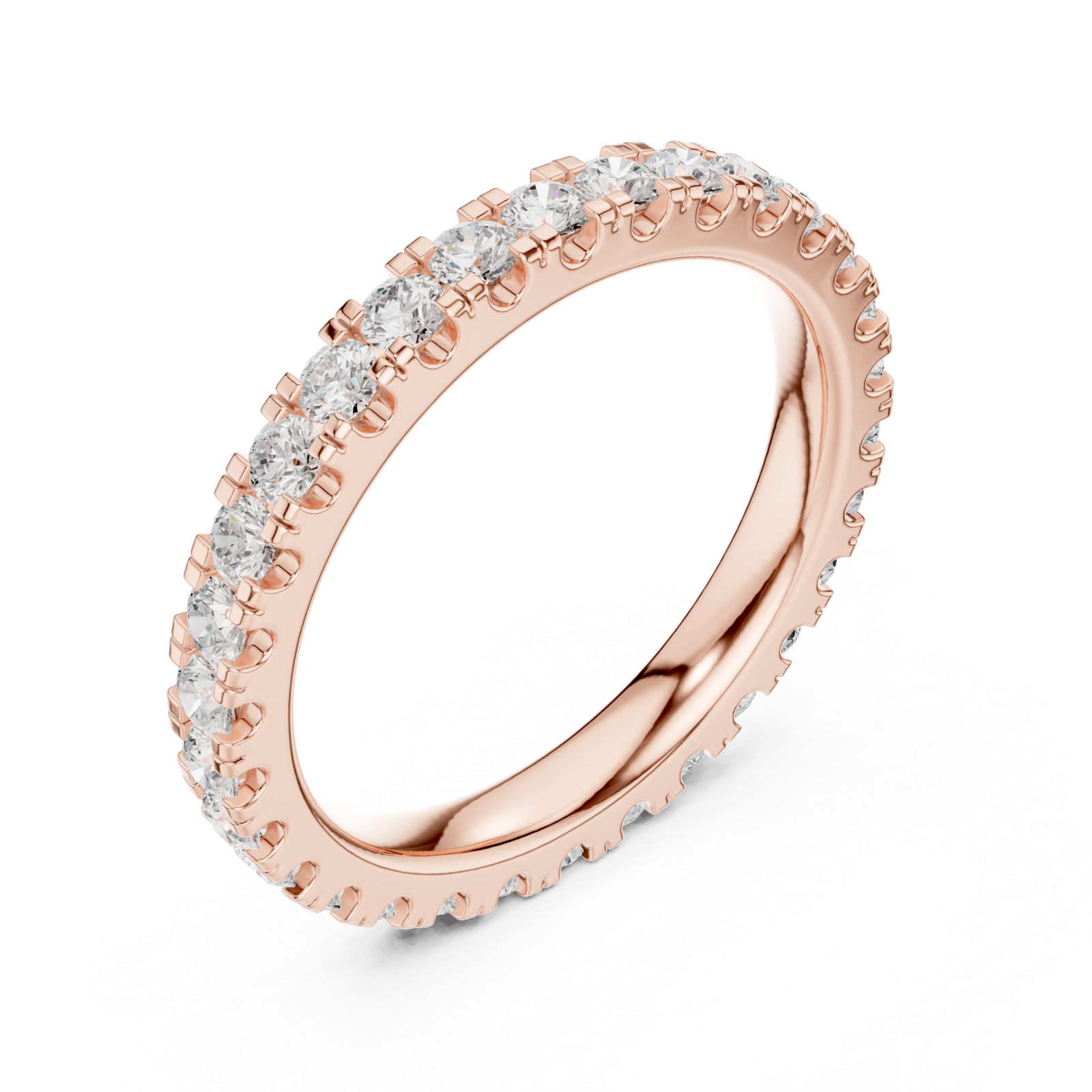  Rose Gold Luminous Classic Round Brilliant Ring Right View