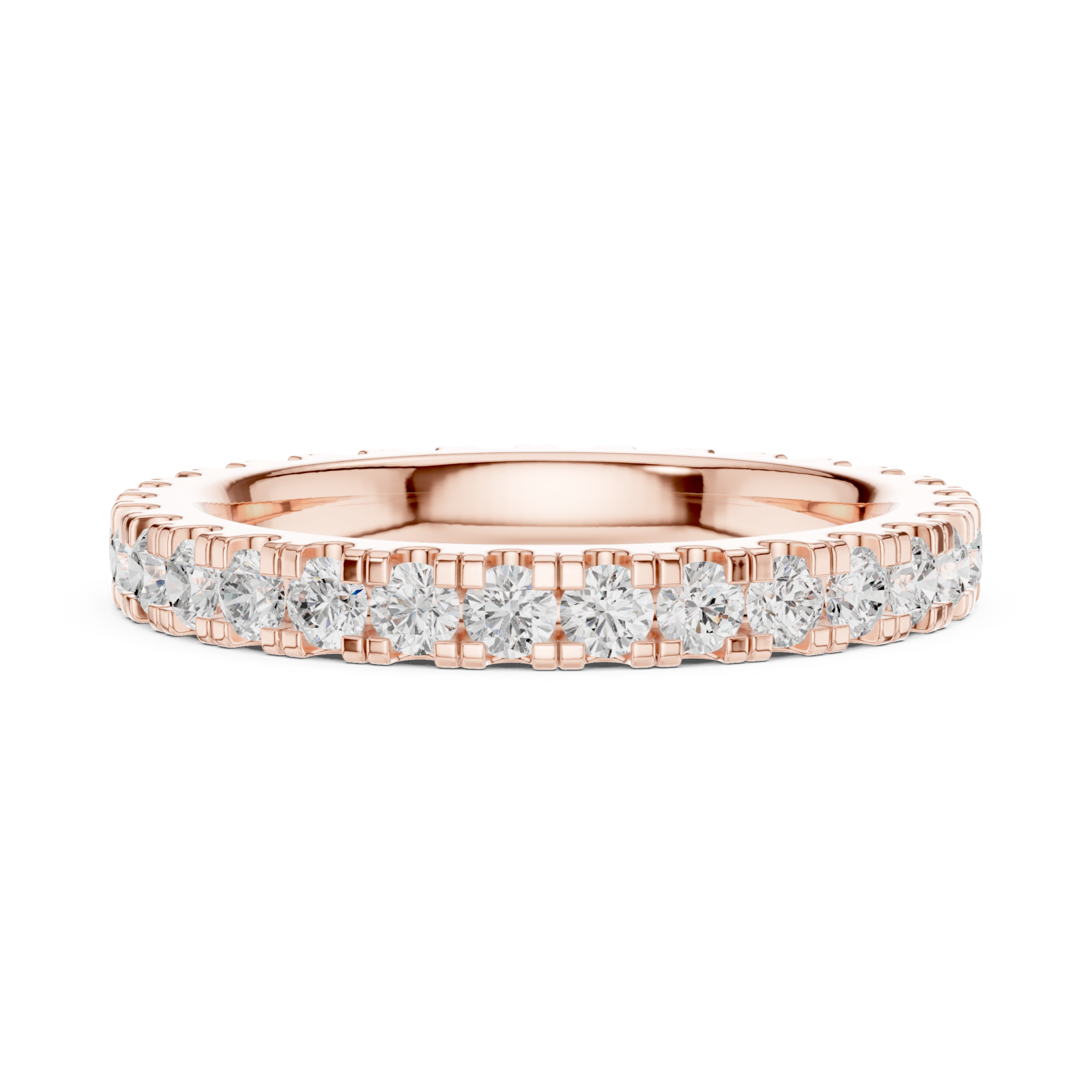  Rose Gold Luminous Classic Round Brilliant Ring Side View