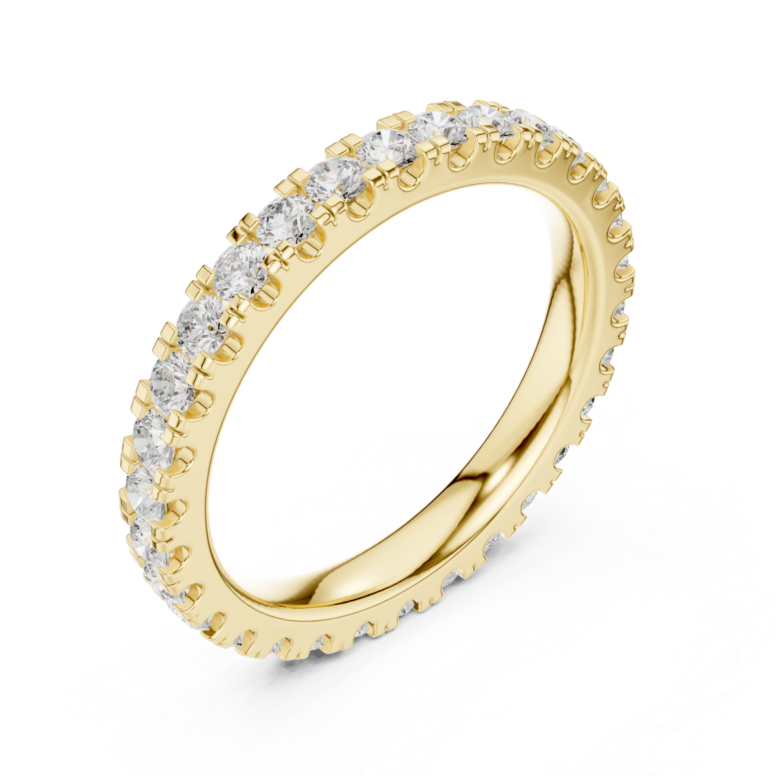 Gold Luminous Classic Round Brilliant Ring Right View