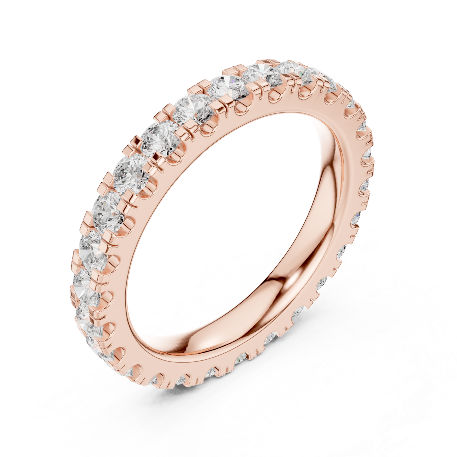  Rose Gold Luminous Promise Comfort Band Ring Right View