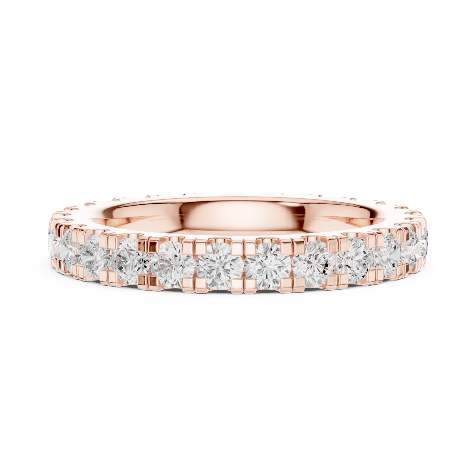  Rose Gold Luminous Promise Comfort Band Ring Side View