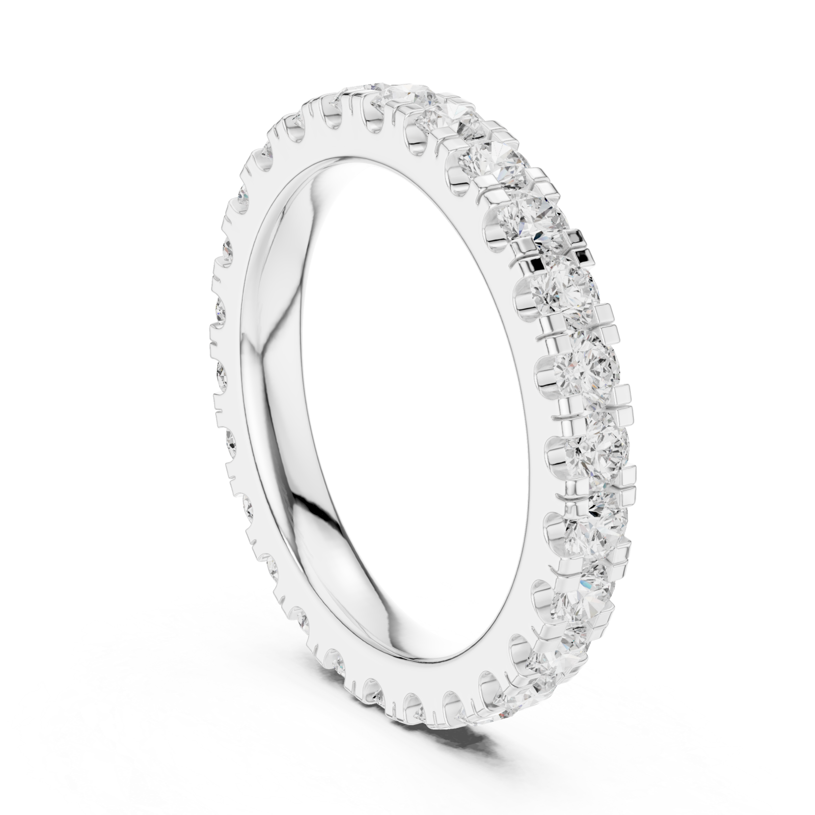  White Gold Luminous Promise Comfort Band Ring Left View