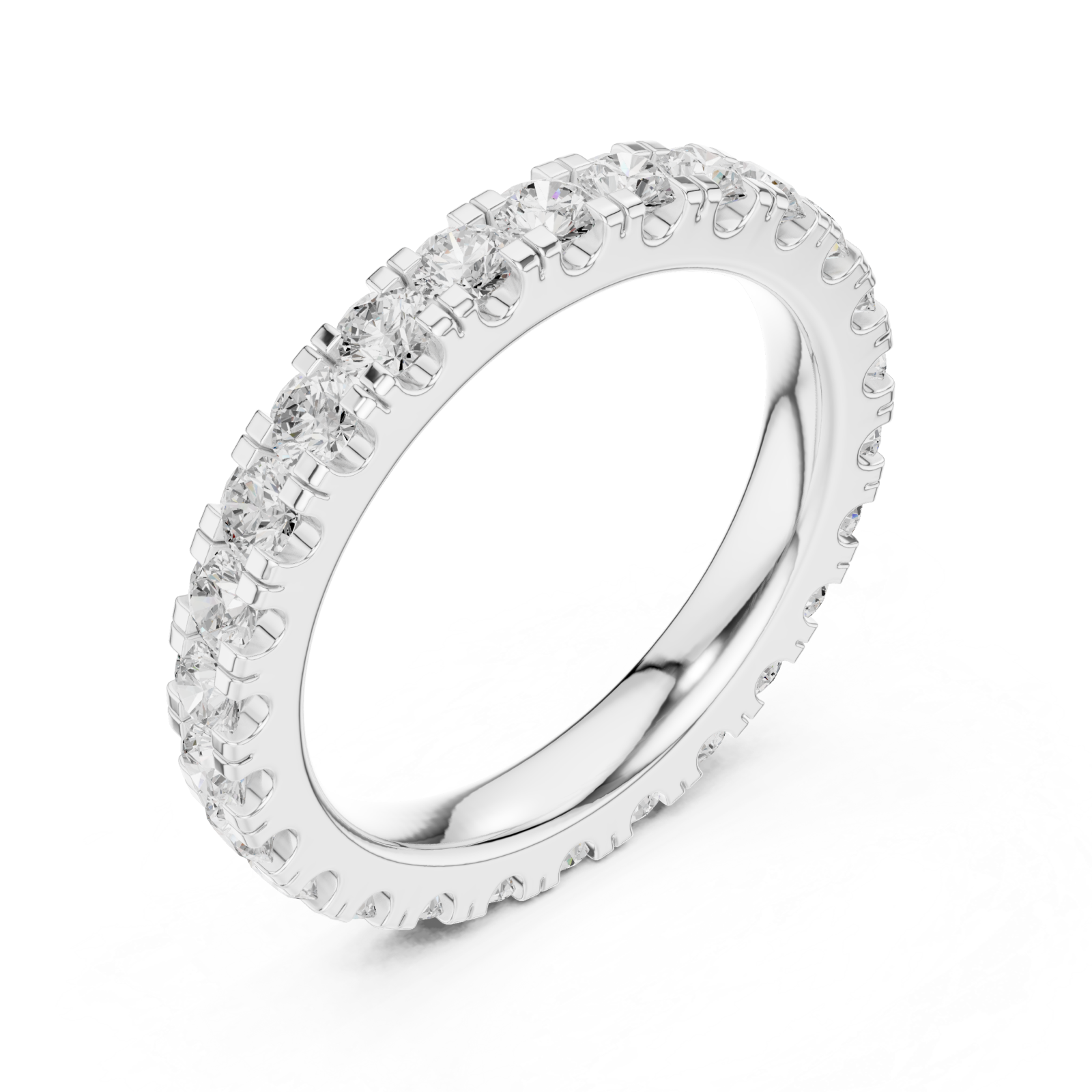  White Gold Luminous Promise Comfort Band Ring Right View