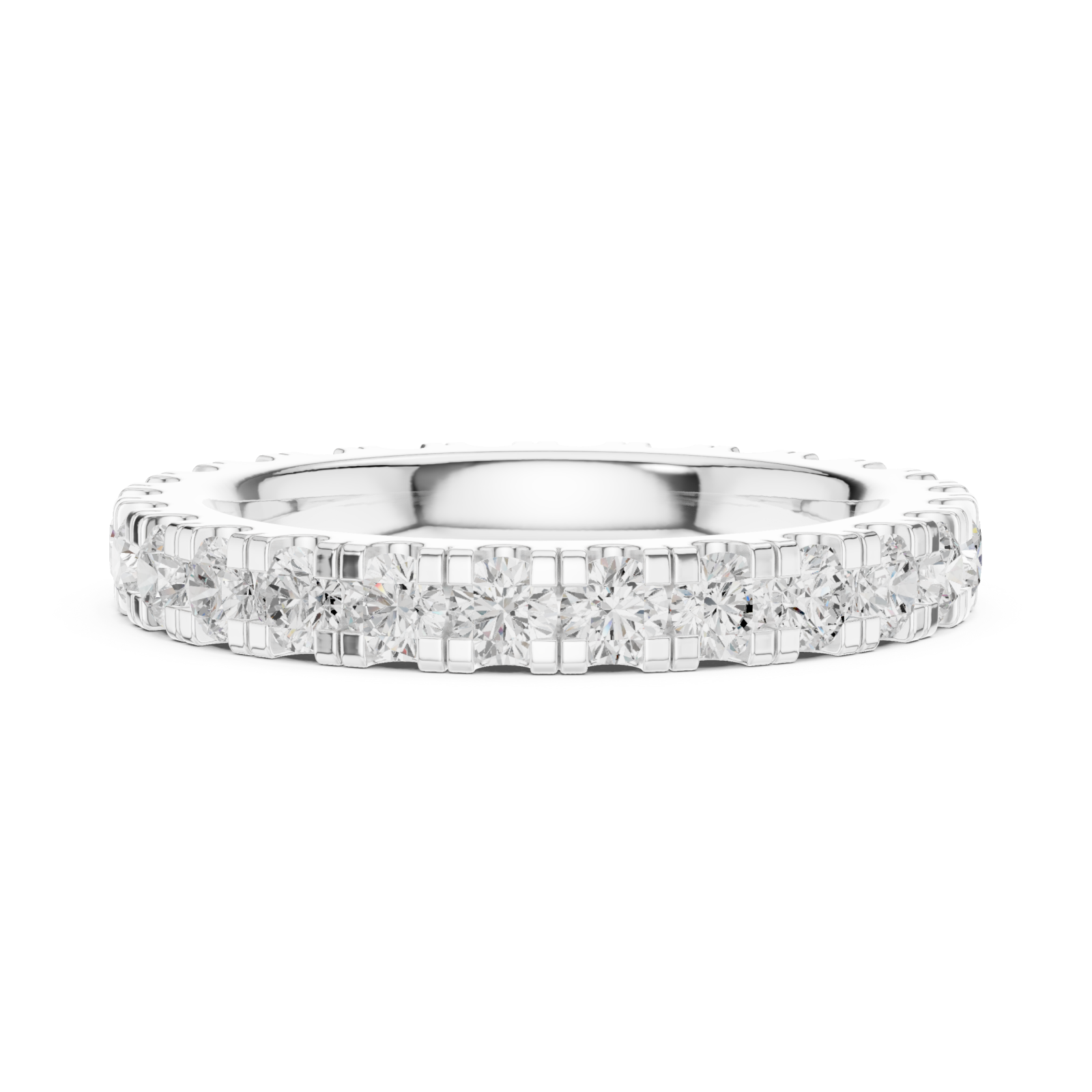  White Gold Luminous Promise Comfort Band Ring Side View