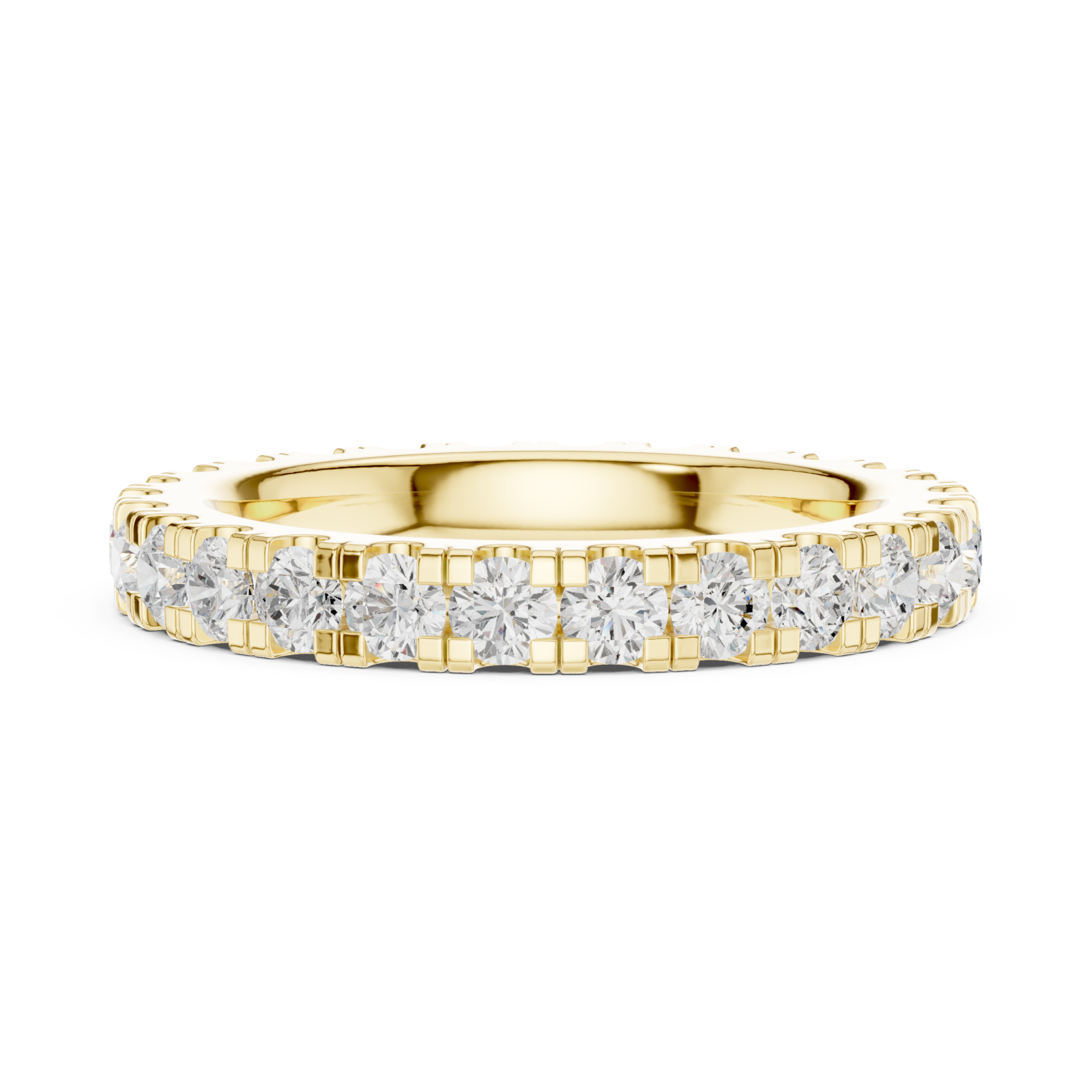  Gold Luminous Promise Comfort Band Ring Side View