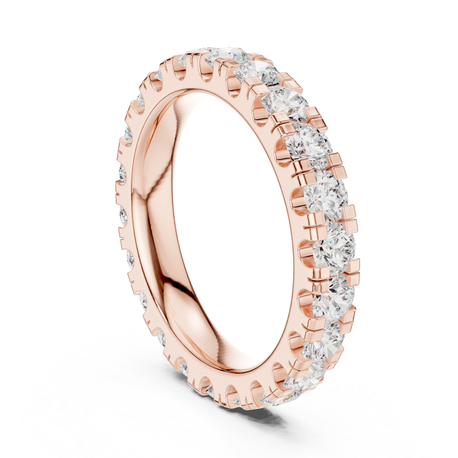  Rose Gold Pure Grace Pavé Ring Left View