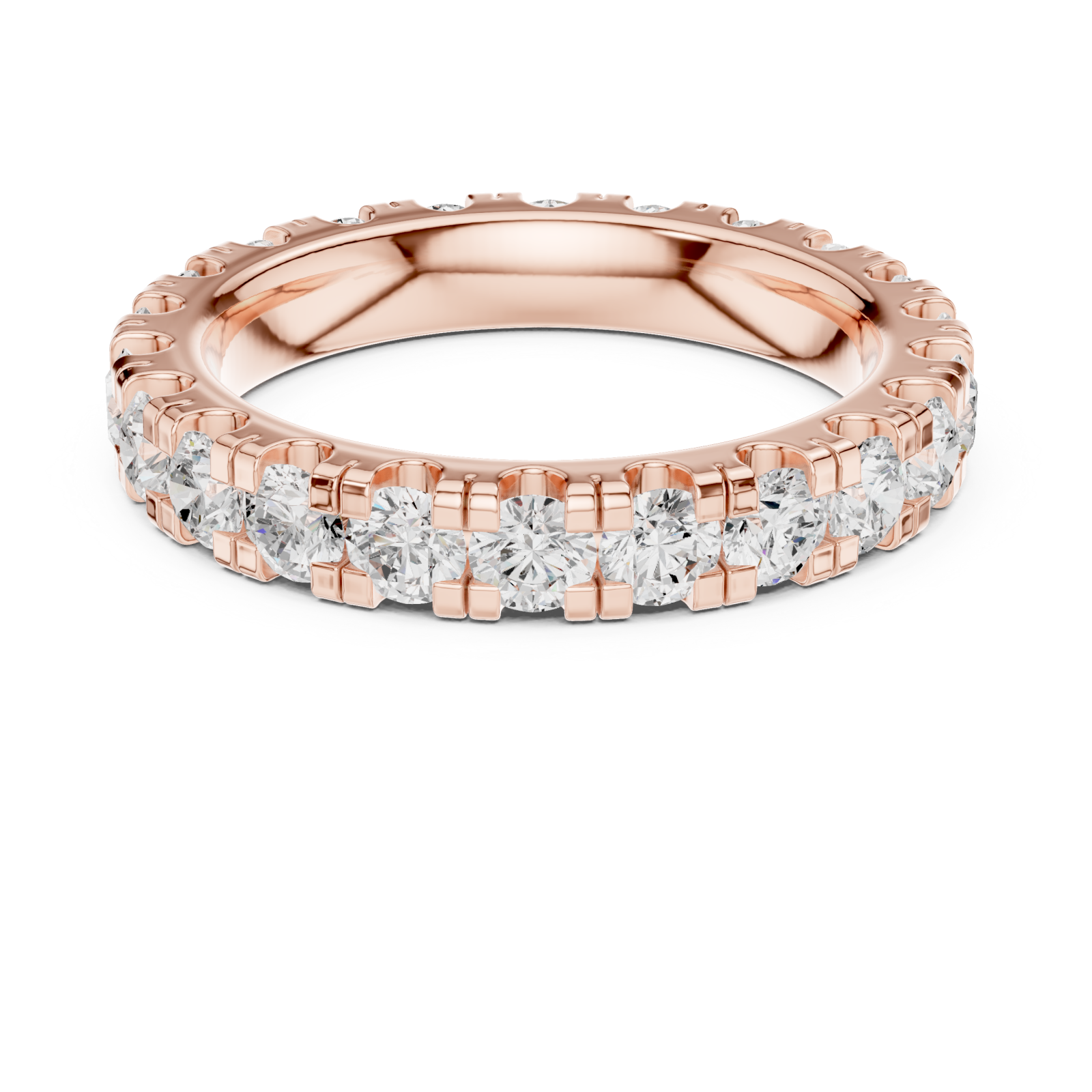  Rose Gold Pure Grace Pavé Ring Front View
