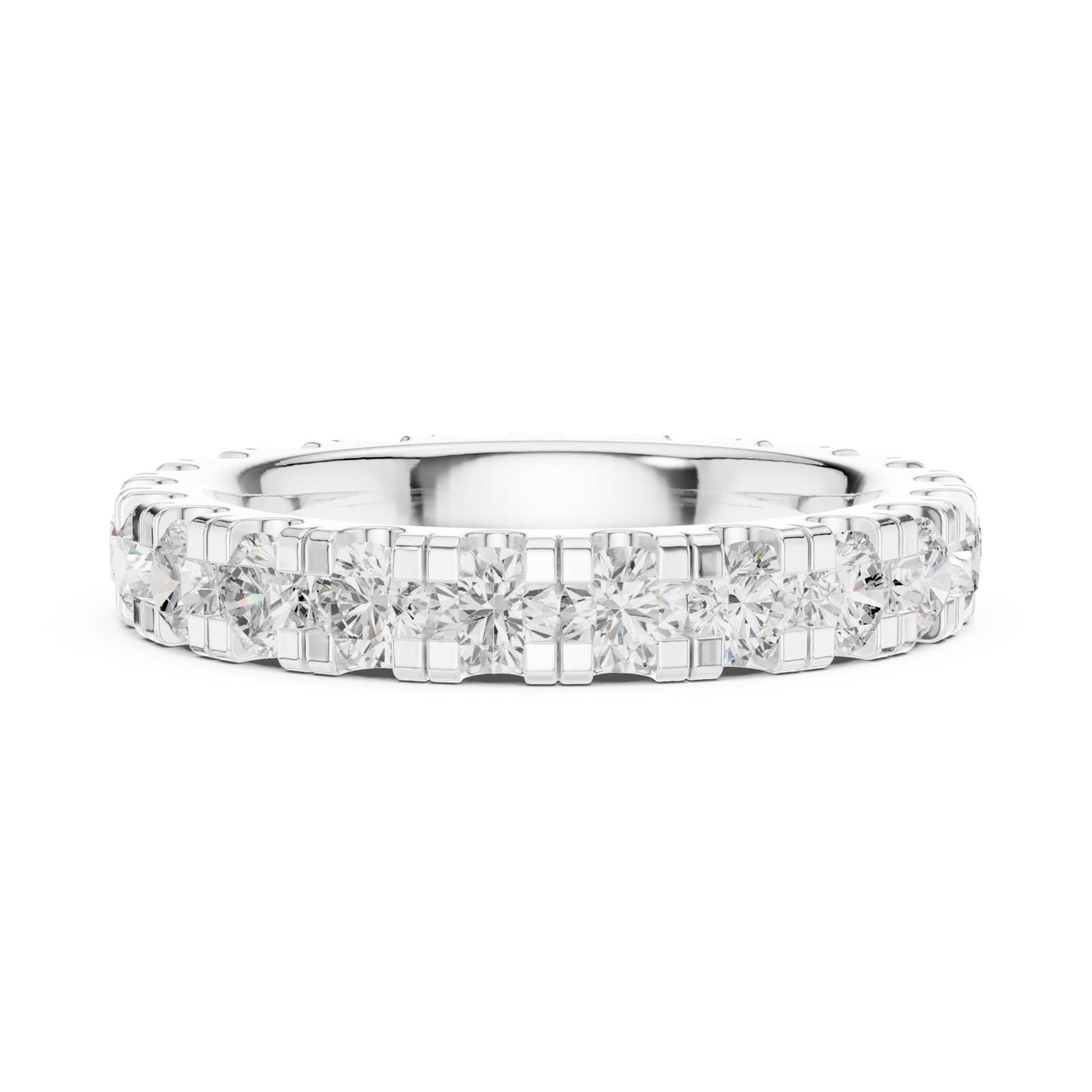  White Gold Pure Grace Pavé Ring Side View