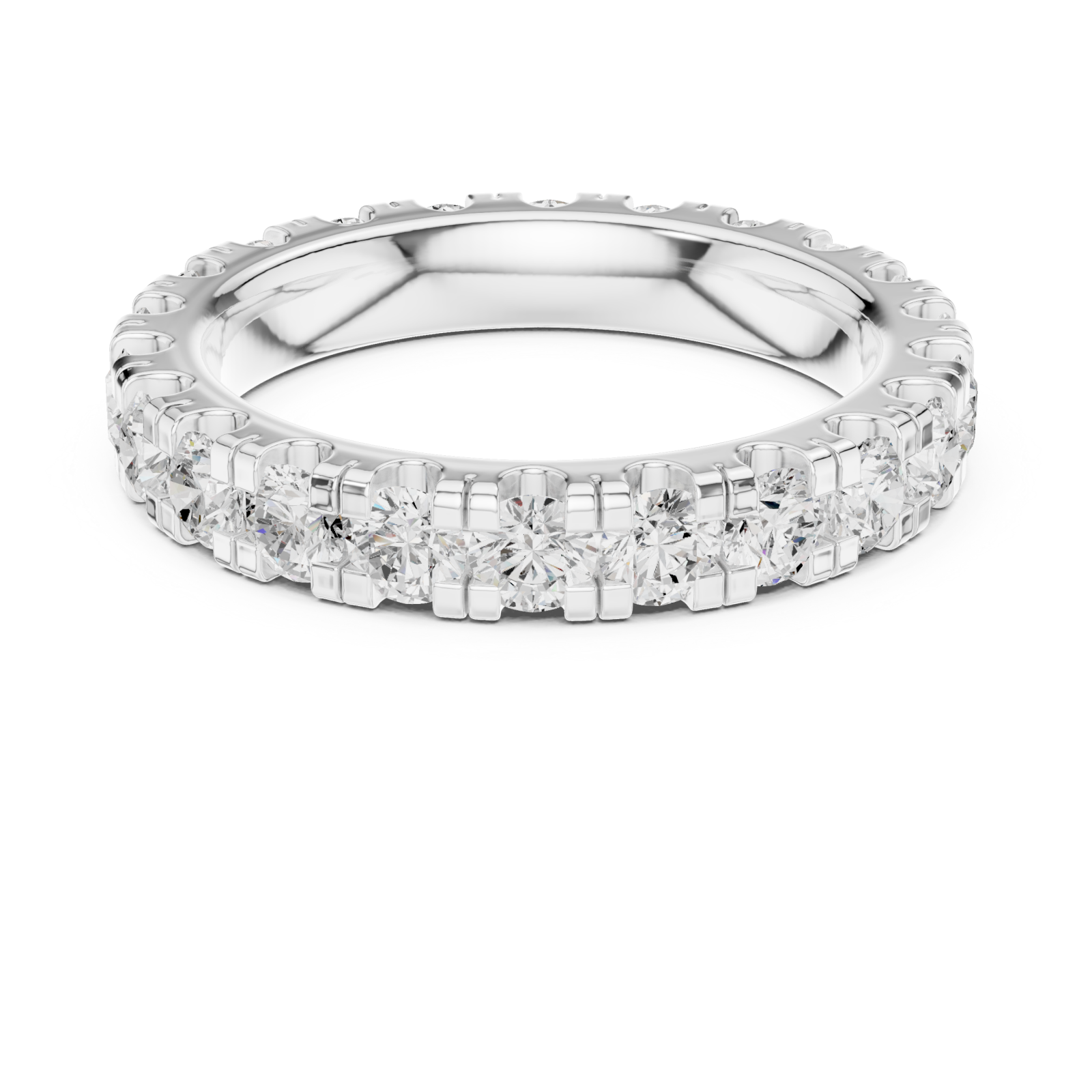  White Gold Pure Grace Pavé Ring Front View