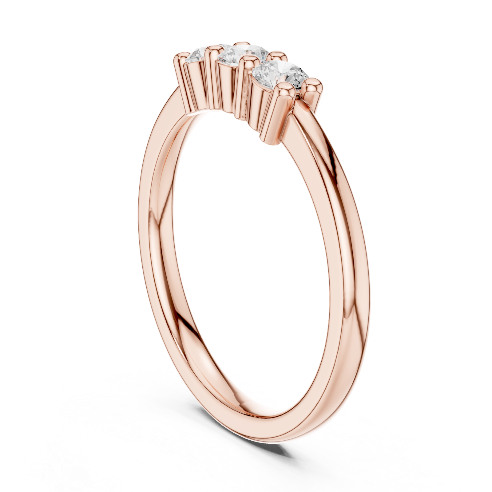  Rose Gold Celestial Glow Promise Band Left View