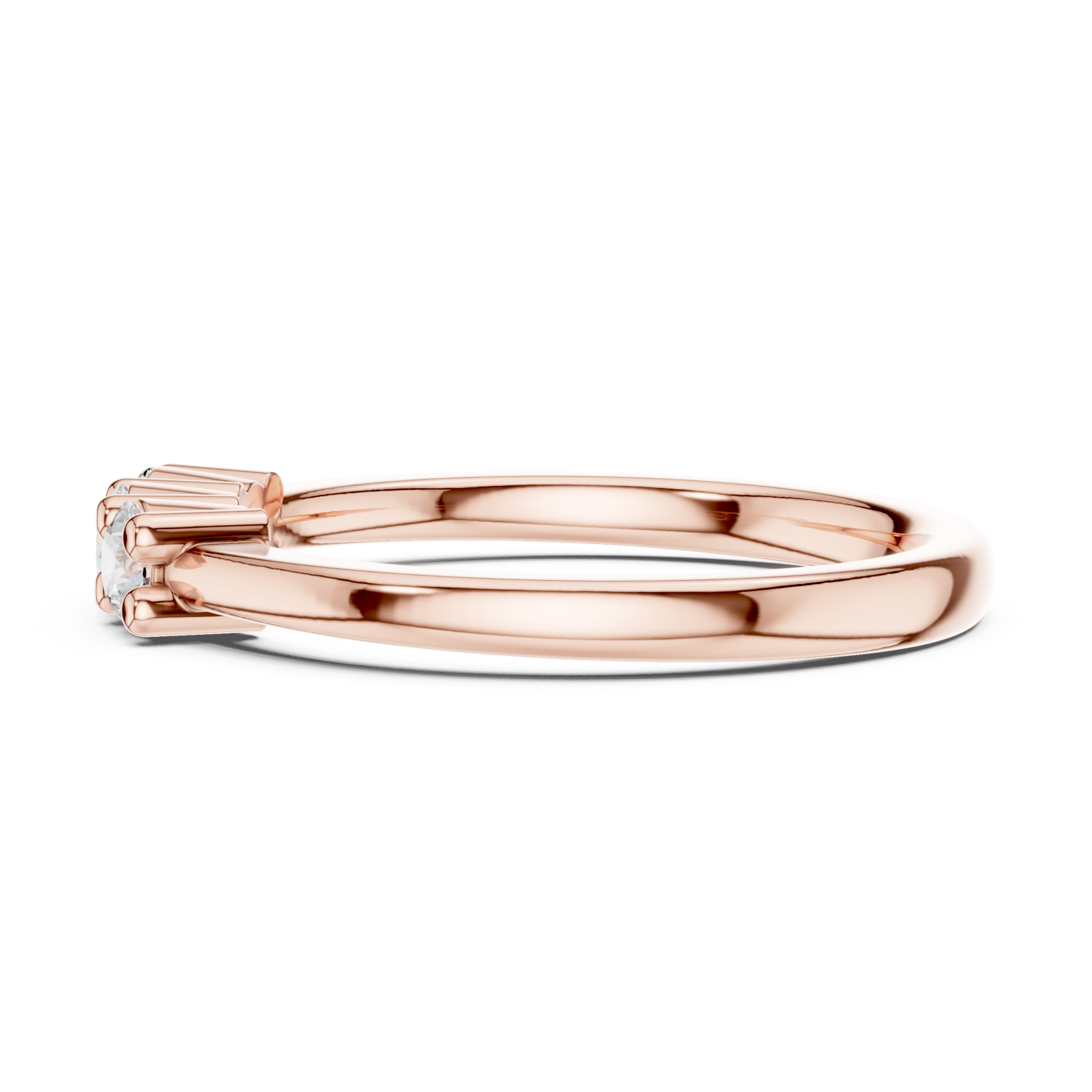  Rose Gold Celestial Glow Promise Band Side View