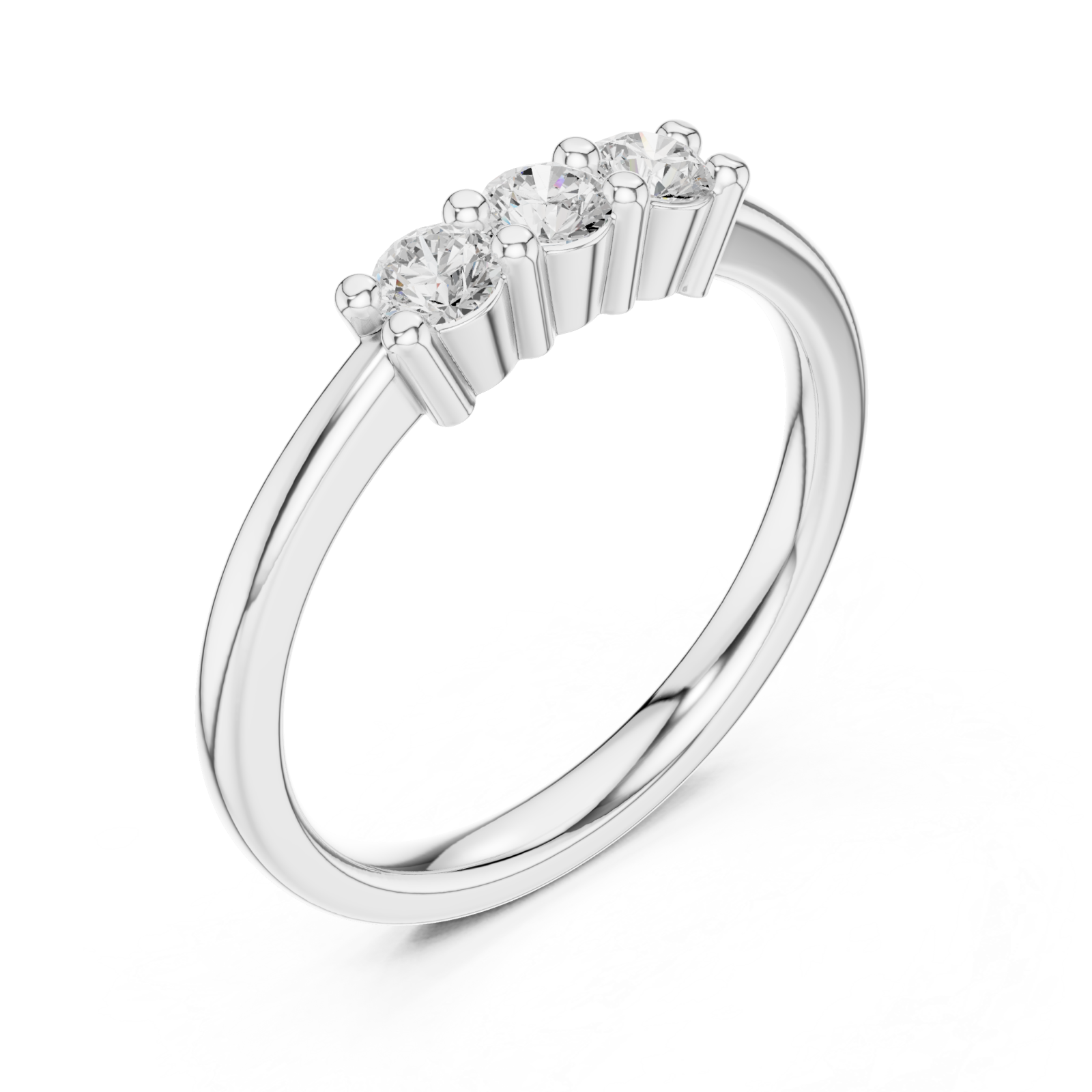  White Gold Celestial Glow Promise Band Right View