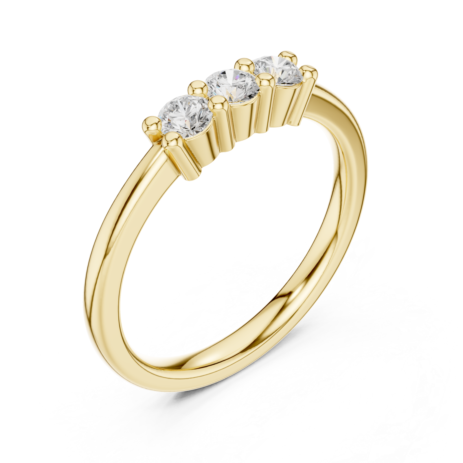 Gold Celestial Glow Promise Band Right View