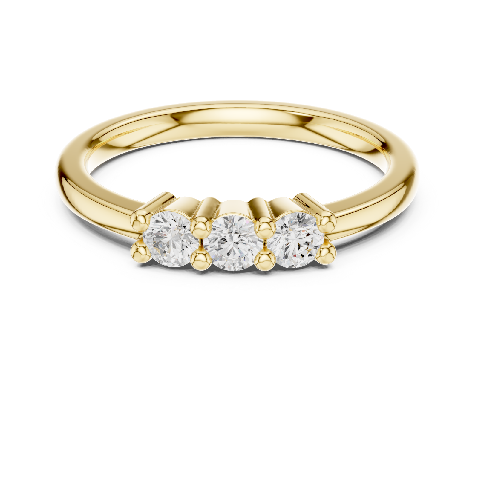  Gold Celestial Glow Promise Band Front View