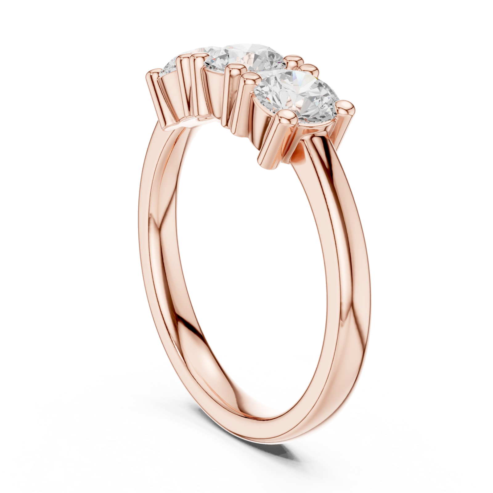  Rose Gold Infinite Glow Serenity Band Stacking Ring Left View