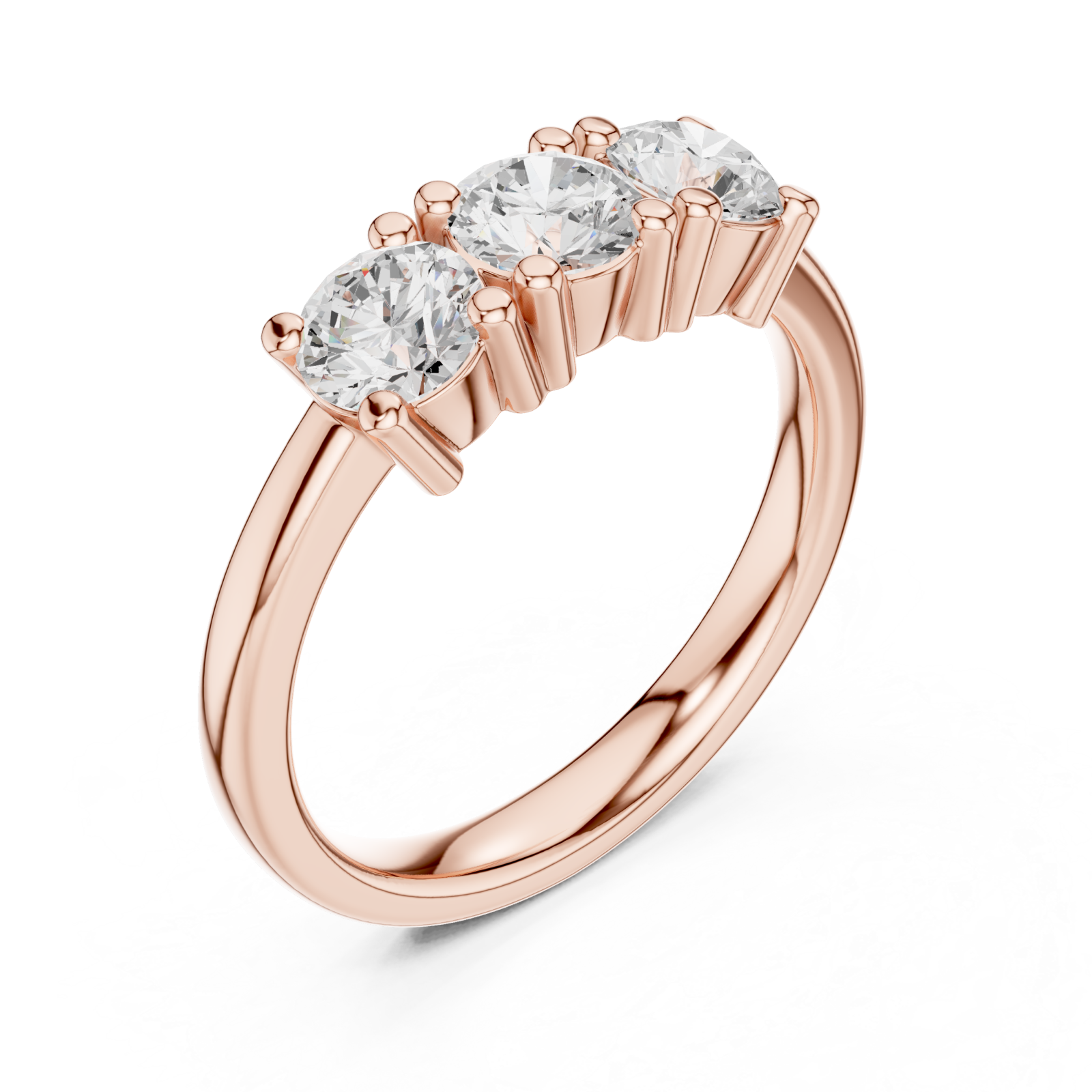  Rose Gold Infinite Glow Serenity Band Stacking Ring Right View