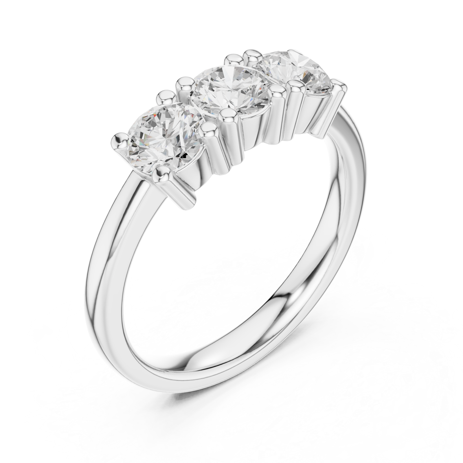  White Gold Infinite Glow Serenity Band Stacking Ring Right View