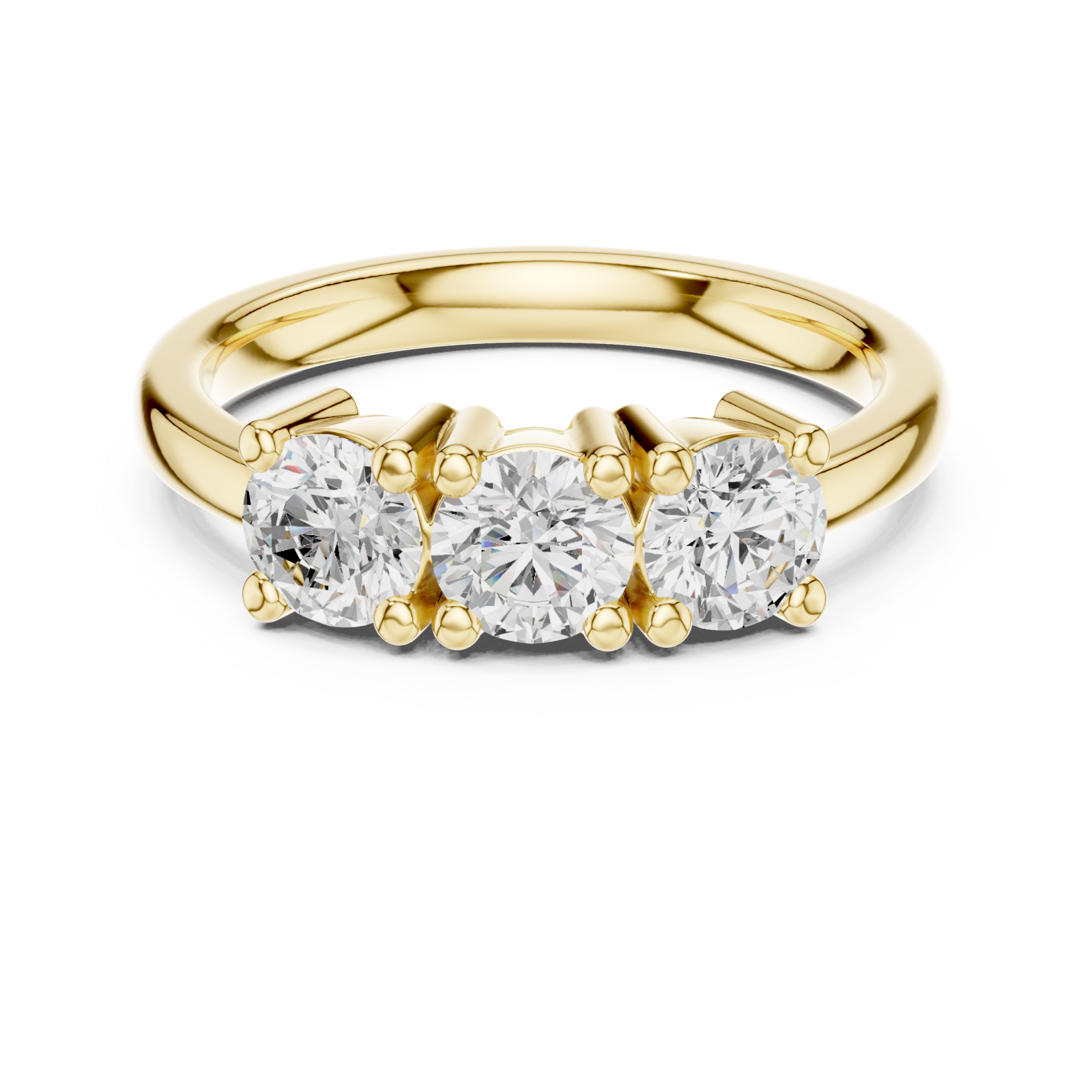  Gold Infinite Glow Serenity Band Stacking Ring Front View