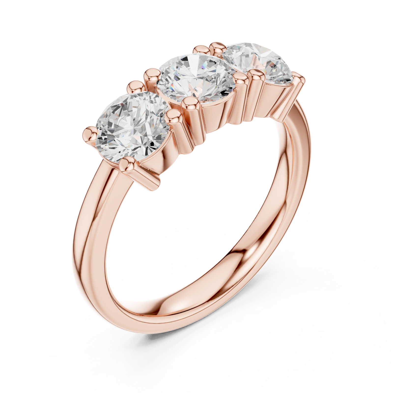  Rose Gold Infinity Light Trifold Elegance Eternity Ring Right View