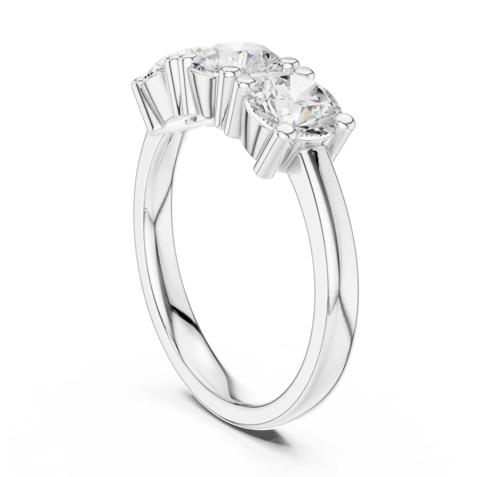  White Gold Infinity Light Trifold Elegance Eternity Ring Left View