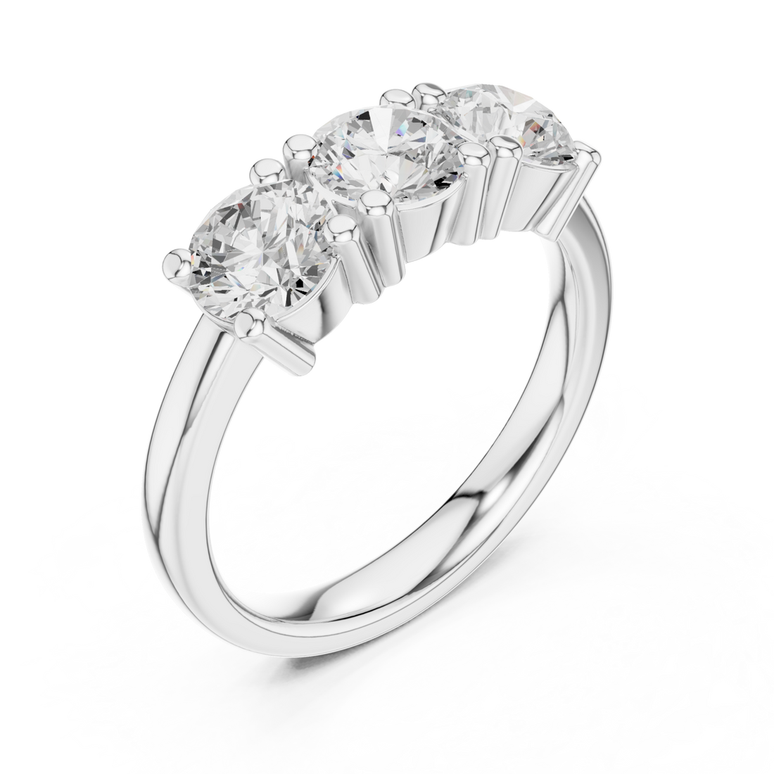  White Gold Infinity Light Trifold Elegance Eternity Ring Right View
