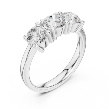  White Gold Infinity Light Trifold Elegance Eternity Ring Right View