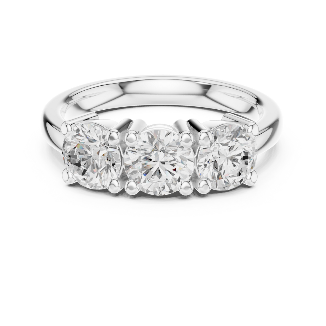  White Gold Infinity Light Trifold Elegance Eternity Ring Right View