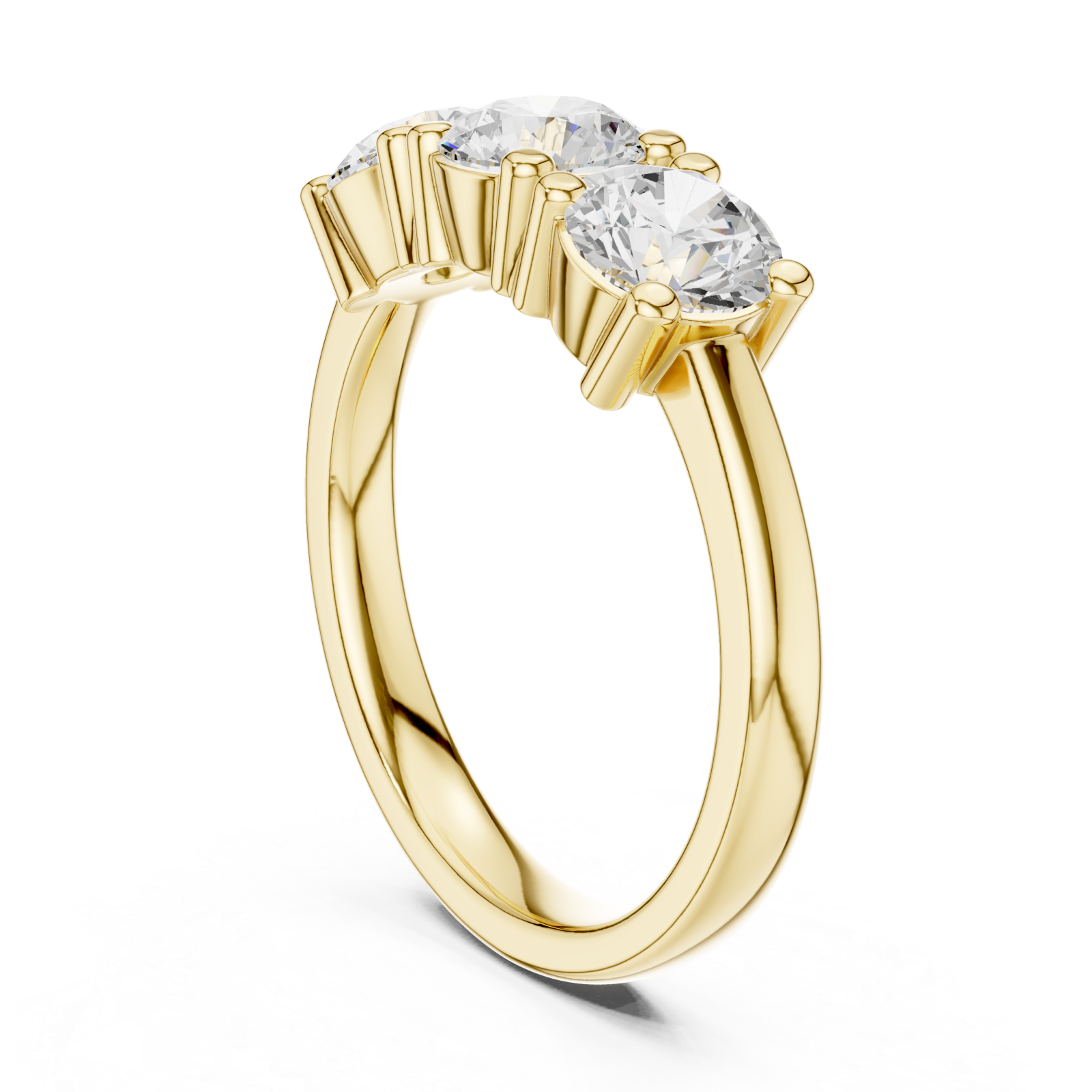  Gold Infinity Light Trifold Elegance Eternity Ring Left View