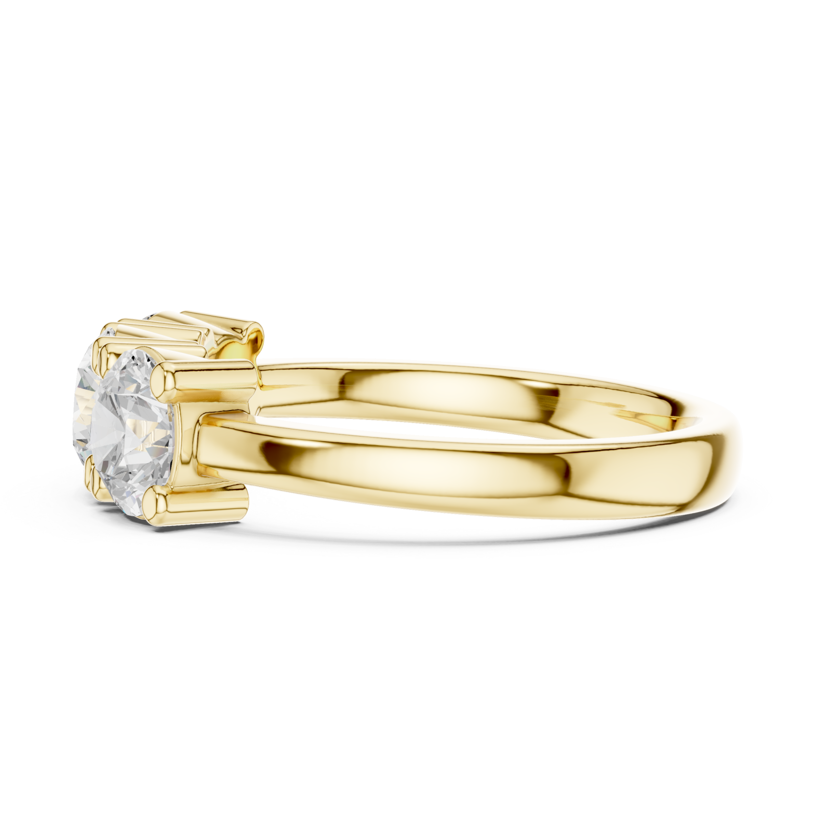 Gold Infinity Light Trifold Elegance Eternity Ring Side View