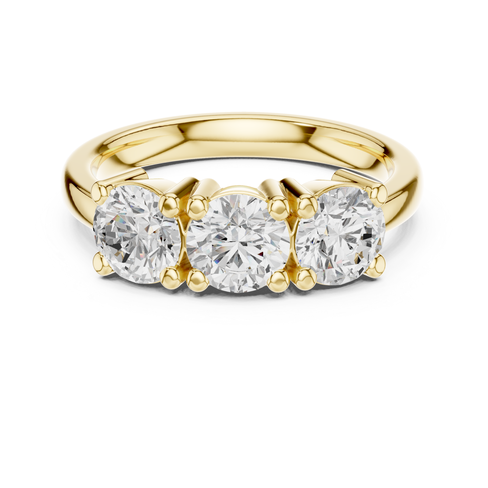  Gold Infinity Light Trifold Elegance Eternity Ring Front View
