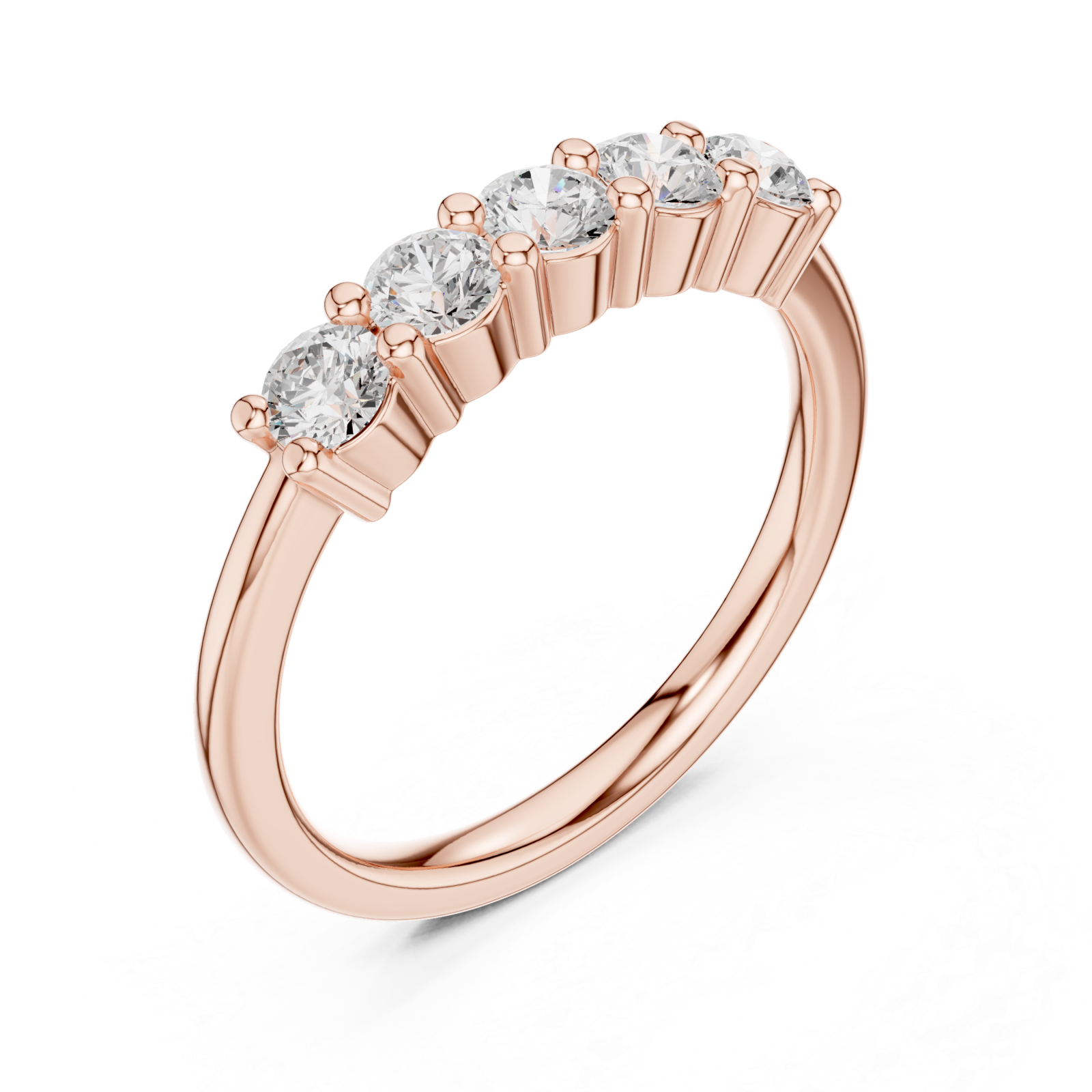  Rose Gold Celestial Five Stone Elegance Ring Right View