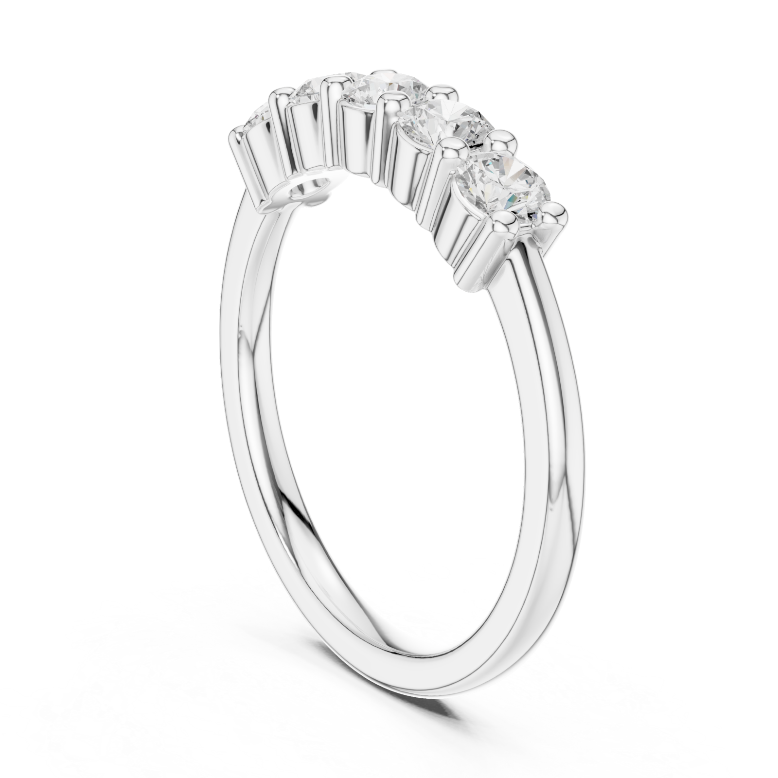  White Gold Celestial Five Stone Elegance Ring Left View