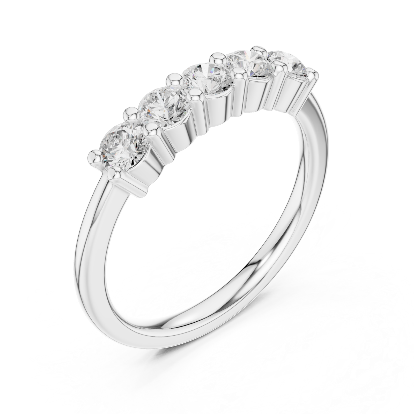  White Gold Celestial Five Stone Elegance Ring Right View