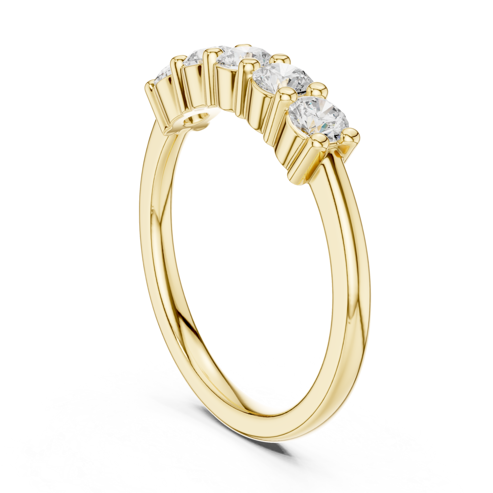  Gold Celestial Five Stone Elegance Ring Left View