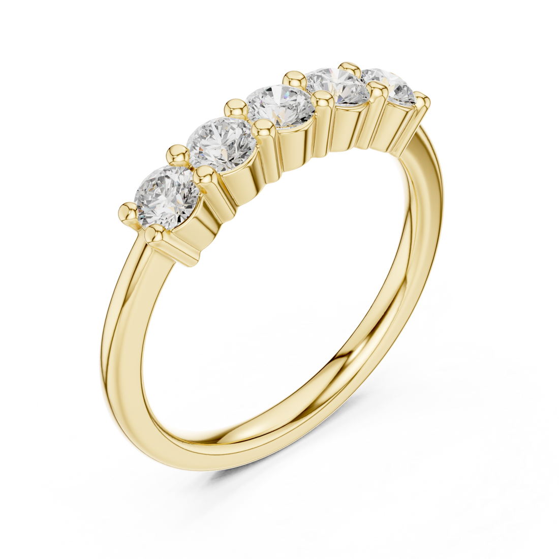 Gold Celestial Five Stone Elegance Ring Right View